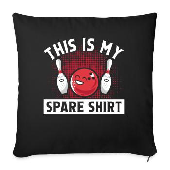 Ceci est ma chemise de rechange - Housse de coussin décorative 45 x 45 cm - noir - Devant