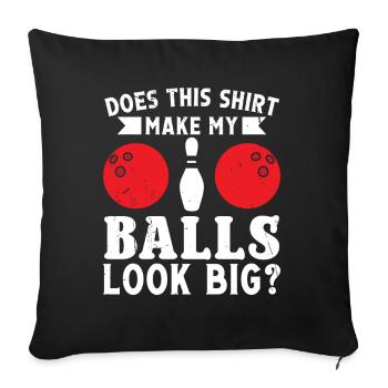 Bowling Balls - Funny Bowler - Sofakissenbezug 45 x 45 cm - Schwarz - Vorne