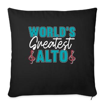 Musical Theatre World's Greatest Alto Loves Drama - Sofa pillowcase 17,3'' x 17,3'' (45 x 45 cm) - black - Front
