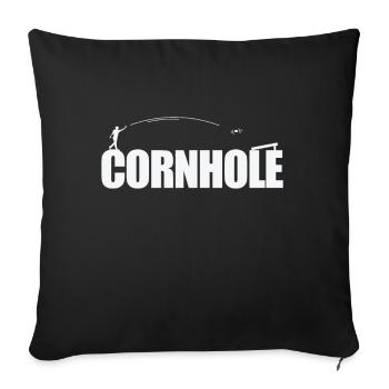 Cornhole Sport Game Leisure Friends - Sofa pillowcase 17,3'' x 17,3'' (45 x 45 cm) - black - Front