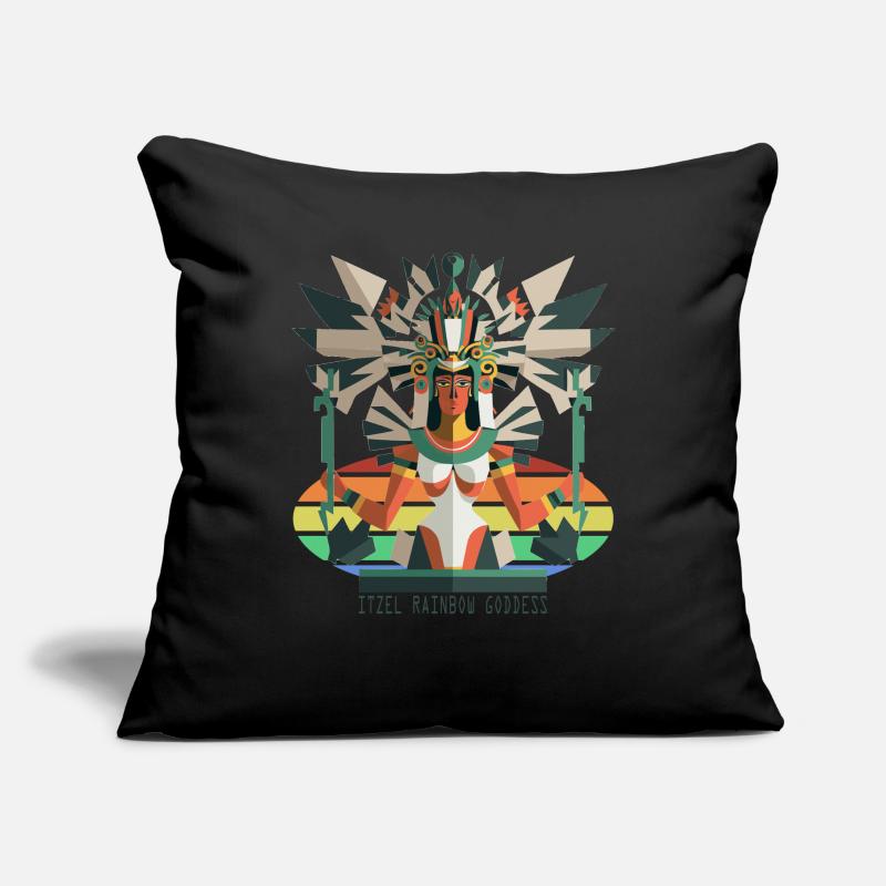 Divinité maya Itzel Déesse Ancienne civilisation Housse de coussin décorative 45 x 45 cm