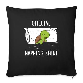 Official Napping Shirt Turtle Pajama - Sofakissenbezug 45 x 45 cm - Schwarz - Vorne