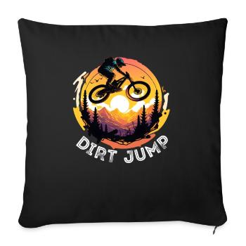 Dirt Jump Bike Sunset - Housse de coussin décorative 45 x 45 cm - noir - Devant