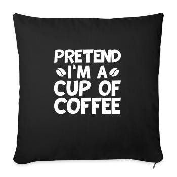 Coffee Caffeine Espresso Barista Gift - Sofa pillowcase 17,3'' x 17,3'' (45 x 45 cm) - black - Front