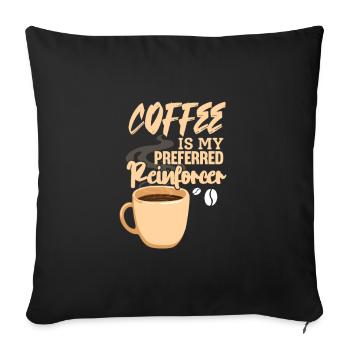 Coffee Caffeine Espresso Barista Gift - Sofa pillowcase 17,3'' x 17,3'' (45 x 45 cm) - black - Front