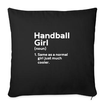 Handball - Sofa pillowcase 17,3'' x 17,3'' (45 x 45 cm) - black - Front