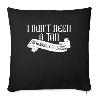 Je n’ai pas besoin de bronzage, je brille - Moontan Gothic - Housse de coussin décorative 45 x 45 cm - noir - Devant