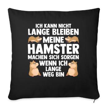 Nagetier Hamsterbesitzer Hamster - Sofakissenbezug 45 x 45 cm - Schwarz - Vorne