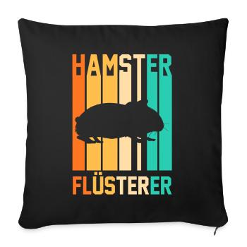 Nagetier Hamsterbesitzer Hamster - Sofakissenbezug 45 x 45 cm - Schwarz - Vorne