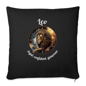 Leo Zodiac Sign Leo Astronomy - Sofa pillowcase 17,3'' x 17,3'' (45 x 45 cm) - black - Front