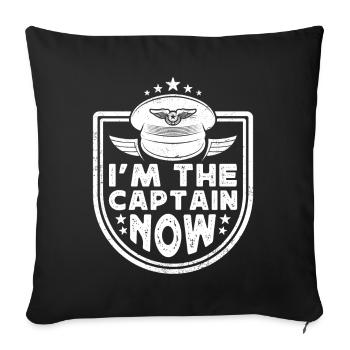 Je suis le capitaine maintenant - Housse de coussin décorative 45 x 45 cm - noir - Devant