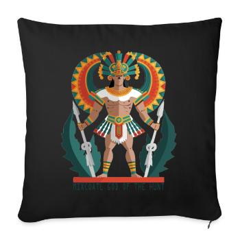 Ancien dieu aztèque Mixcoatl Mythologie historique inca - Housse de coussin décorative 45 x 45 cm - noir - Devant