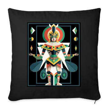 Ancient Aztec Deity Tialoc Maya Inca Mythology - Sofakissenbezug 45 x 45 cm - Schwarz - Vorne
