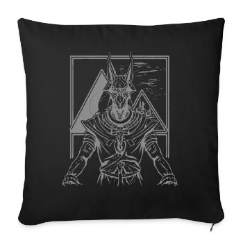 Dieu égyptien Anubis Pyramides Egypte ancienne Mytholo - Housse de coussin décorative 45 x 45 cm - noir - Devant