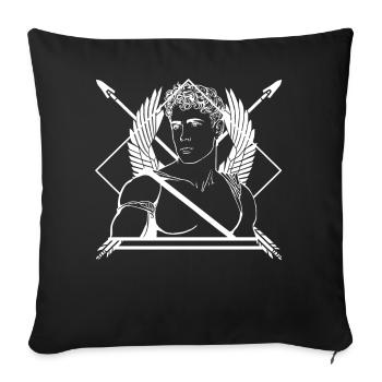 European Deity Roman Love God Cupid Ancient Mythol - Sofa pillowcase 17,3'' x 17,3'' (45 x 45 cm) - black - Front