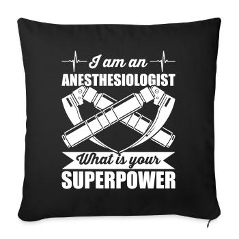Anesthésiologie Anesthésiste Anesthésiste - Housse de coussin décorative 45 x 45 cm - noir - Devant