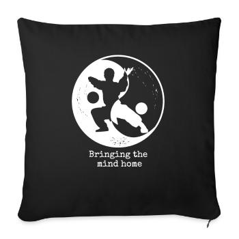 Qi-Gong Arts Martiaux Chigong Méditation Thai-Chi - Housse de coussin décorative 45 x 45 cm - noir - Devant
