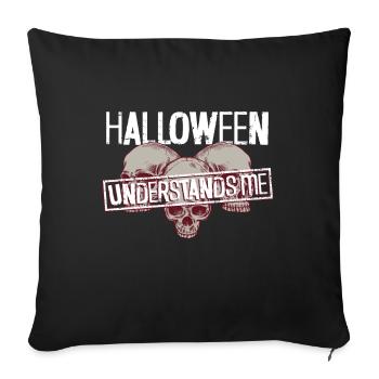 Halloween me comprend - Goth Halloween - Housse de coussin décorative 45 x 45 cm - noir - Devant