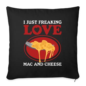 Macaroni and Cheese Mac And Cheese Gift - Sofa pillowcase 17,3'' x 17,3'' (45 x 45 cm) - black - Front
