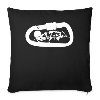 Montagnes Zugspitze Carabiner Alpinisme - Housse de coussin décorative 45 x 45 cm - noir - Devant
