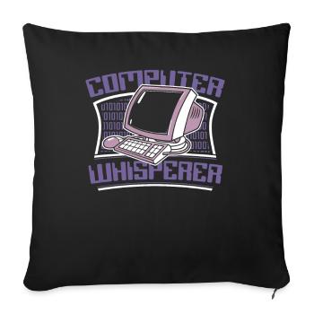 Computer Whisperer Admin IT-Betrieb Administrator - Sofakissenbezug 45 x 45 cm - Schwarz - Vorne