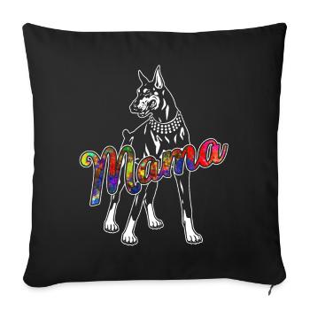 Doberman Pinscher Doberman Pinscher Mama - Sofa pillowcase 17,3'' x 17,3'' (45 x 45 cm) - black - Front