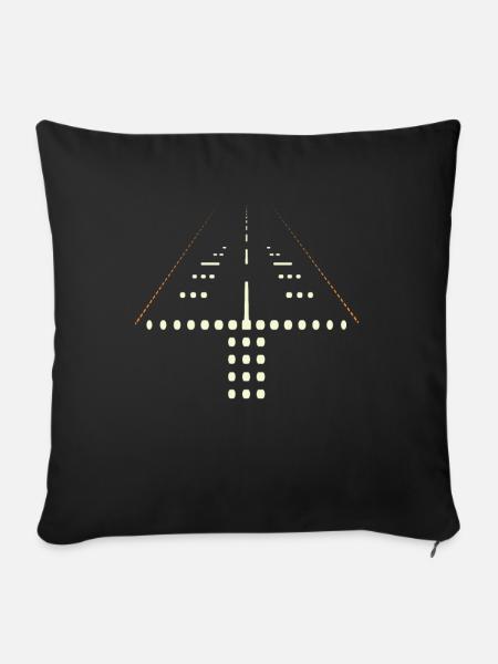 Airplane Plane Accessories - Sofakissenbezug 45 x 45 cm - Schwarz
