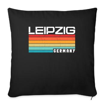 Leipzigerin Leipziger Leipzig - Sofakissenbezug 45 x 45 cm - Schwarz - Vorne