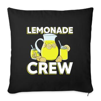 Stand de limonade citron - Housse de coussin décorative 45 x 45 cm - noir - Devant