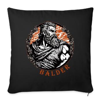 Viking Norse Mythology God of Beauty Balder - Sofakissenbezug 45 x 45 cm - Schwarz - Vorne