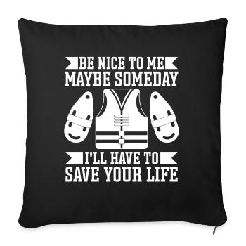 Lifeguard Be Nice To Me Lifeguard - Sofa pillowcase 17,3'' x 17,3'' (45 x 45 cm) - black - Front