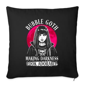 Bubble Goth darkness looks adorable - Goth - Sofa pillowcase 17,3'' x 17,3'' (45 x 45 cm) - black - Front