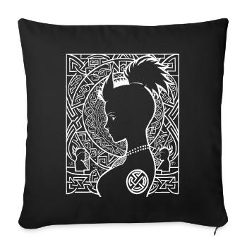 Fantasy Post Punk Keltische Stammeskunst Batcave Girl - Sofakissenbezug 45 x 45 cm - Schwarz - Vorne