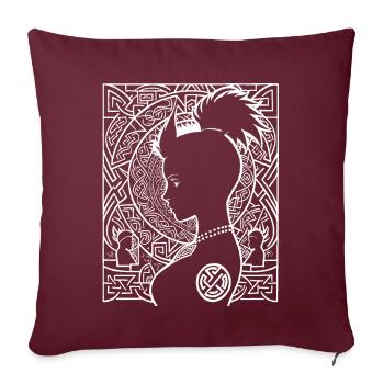 Fantasy Post Punk Keltische Stammeskunst Batcave Girl - Sofakissenbezug 45 x 45 cm - Burgunderrot - Vorne