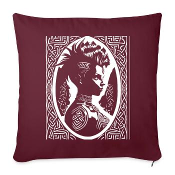Fantasy Post Punk Keltische Stammeskunst Batcave Girl - Sofakissenbezug 45 x 45 cm - Burgunderrot - Vorne