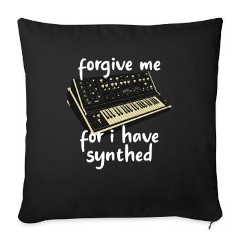 Forgive Me Father For I Have Synthed - Sofakissenbezug 45 x 45 cm - Schwarz - Vorne