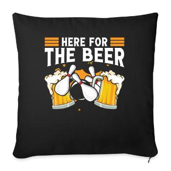 Beer Bowling Design - Sofakissenbezug 45 x 45 cm - Schwarz - Vorne