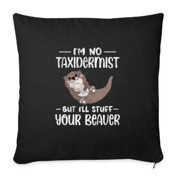 Loutre - Housse de coussin décorative 45 x 45 cm - noir - Devant