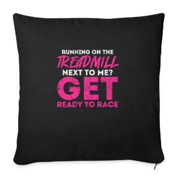 Running Runner Jogging Jogging Runner Gift - Sofa pillowcase 17,3'' x 17,3'' (45 x 45 cm) - black - Front