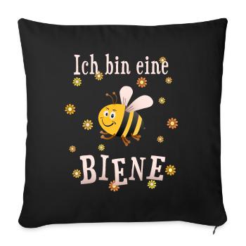 Imker Imkerin - Ich bin eine Biene - Sofakissenbezug 45 x 45 cm - Schwarz - Vorne
