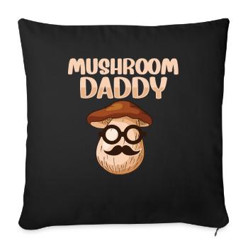 Mushroom Daddy Foraging Mushroom Hunting - Sofa pillowcase 17,3'' x 17,3'' (45 x 45 cm) - black - Front