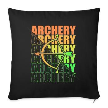 Archery Archer Archery Bow - Sofa pillowcase 17,3'' x 17,3'' (45 x 45 cm) - black - Front