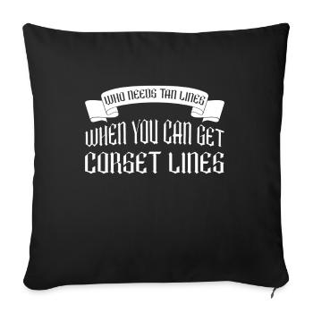 Moontan Gothic Saying Goth Girl Grufti Emo - Sofa pillowcase 17,3'' x 17,3'' (45 x 45 cm) - black - Front
