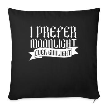 Clair de lune avant la lumière du soleil - Moontan Gothic Goth - Housse de coussin décorative 45 x 45 cm - noir - Devant