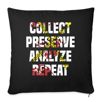 Forensic Scientist Forensic Forensic Science - Sofa pillowcase 17,3'' x 17,3'' (45 x 45 cm) - black - Front