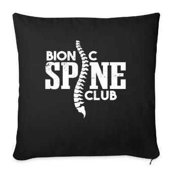 Binoic Spine Club - Sofakissenbezug 45 x 45 cm - Schwarz - Vorne