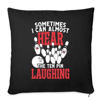 Somtimes je peux presque entendre les dix broches - Housse de coussin décorative 45 x 45 cm - noir - Devant