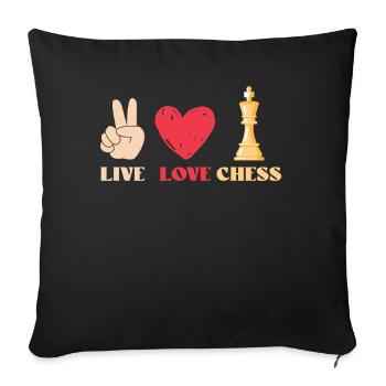 Funny Chess saying Design - Sofa pillowcase 17,3'' x 17,3'' (45 x 45 cm) - black - Front