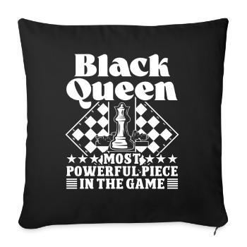 La pièce la plus importante dans la conception du jeu d’échecs - Housse de coussin décorative 45 x 45 cm - noir - Devant
