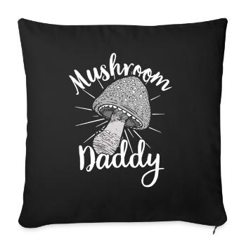 Mushroom picker mushroom mushroom hunter mushroom lover mushroom farm - Sofa pillowcase 17,3'' x 17,3'' (45 x 45 cm) - black - Front
